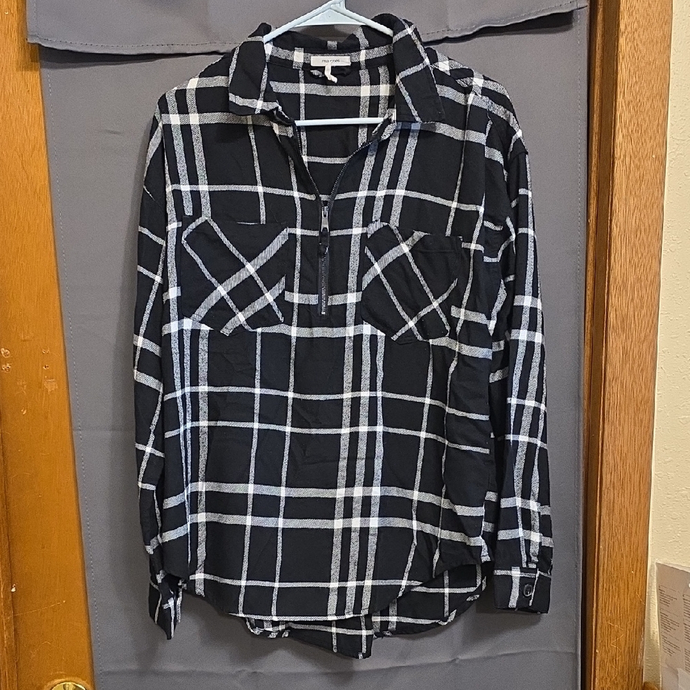 Maurices Monochrome Plaid Shirt
